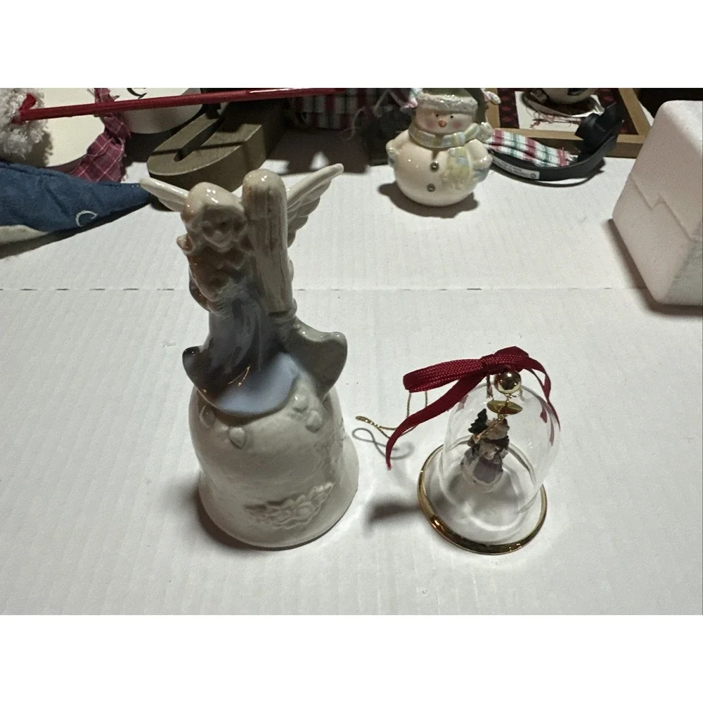 Lot Of 2 Bells Santa And Angel